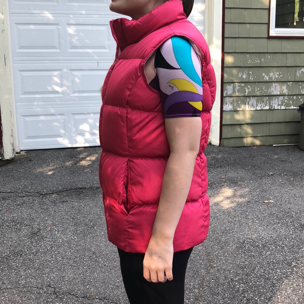 Land’s End Kids L pink puffer vest - Picture 2 of 5